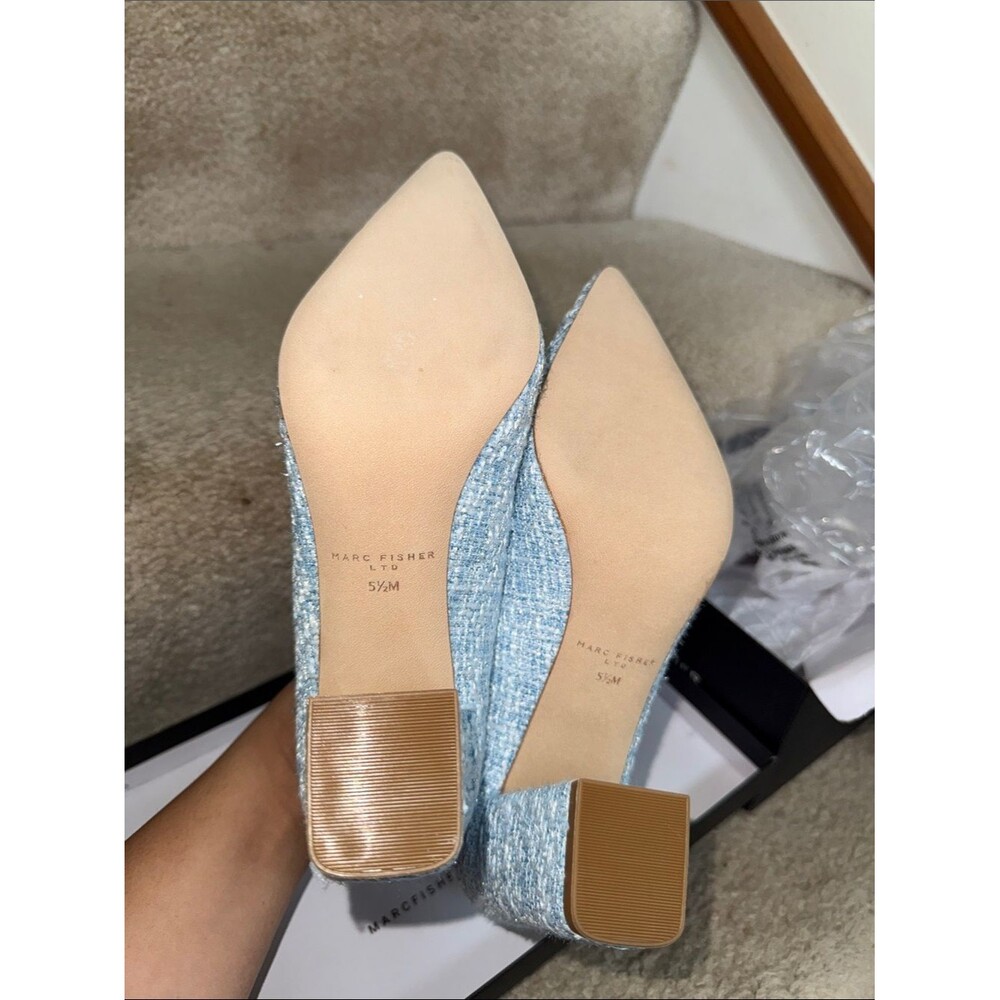 Marc Fisher LTD Womens Zala light blue pump LIKE NEW - Picture 9 of 10